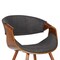 Armen Living Butterfly Mid-Century Dining Chair in Walnut Finish and Charcoal Fabric LCBUCHWACH - alternate 6